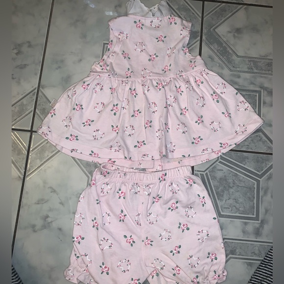Vintage Babygirl Pink Roses 2 Piece Set - Picture 2 of 5